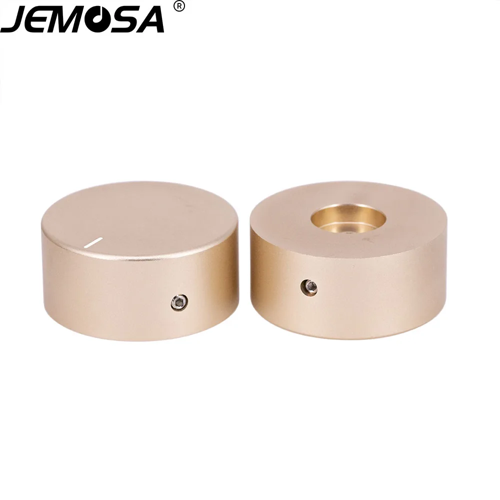 48*22mm botão do potenciômetro de volume usinado sólido de alumínio completo para alta fidelidade áudio guitarra amp pedal efeito dac rádio 6mm 1pc