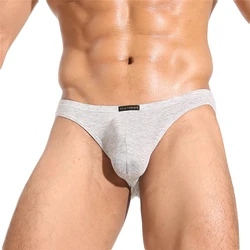 Ropa interior Modal para hombre, bragas sexuales de tiro bajo, bolsa convexa en U, calzoncillos suaves y transpirables