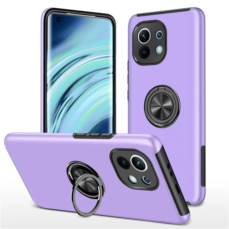 Xiaomi 11 Pro K40 note10lite 10T lite 10T Pro 11lite Poco x3 note9 note10 Pro 9A 9C 9Prime 9 Prower Matte Stand Armor Phone Case