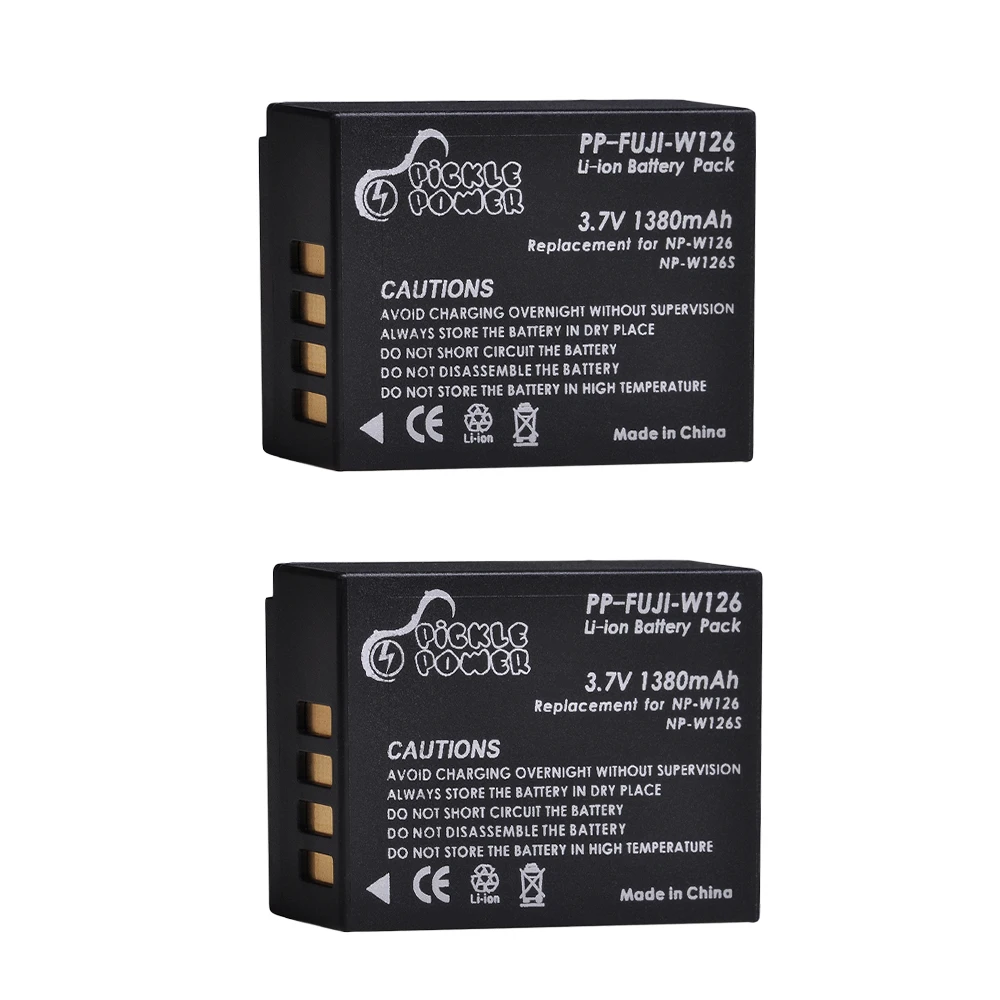 1380mAh NP-W126S NP-W126 Battery for Fujifilm X-T100, X-T200, X-M5, X100F, X100V, X100VI, X-S10, X-A5, X-A10, X-E4, X-Pro3, X-T2