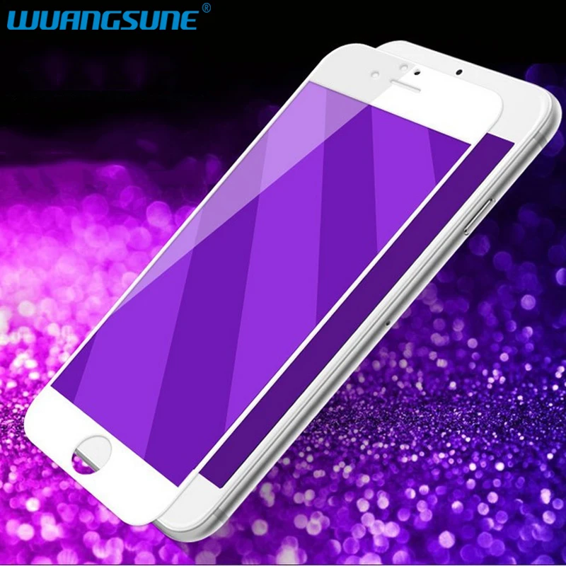 

Eyecare Resistance to blu-ray Purple light 3D Full Cover Tempered Glass for iPhone 6 6S 7 8 plus Soft edge Screen Protector film