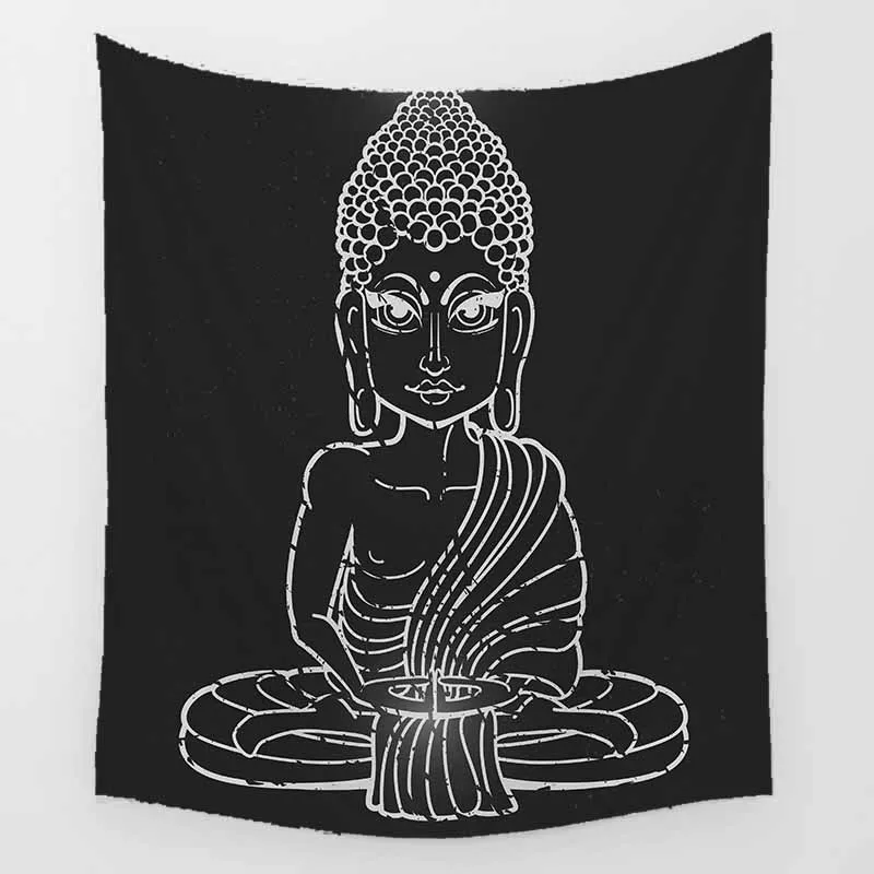 Hello summer good night mandala color feathers buddhism yoga thirty points  wall art tapestry rectangle wall hanging tapestry