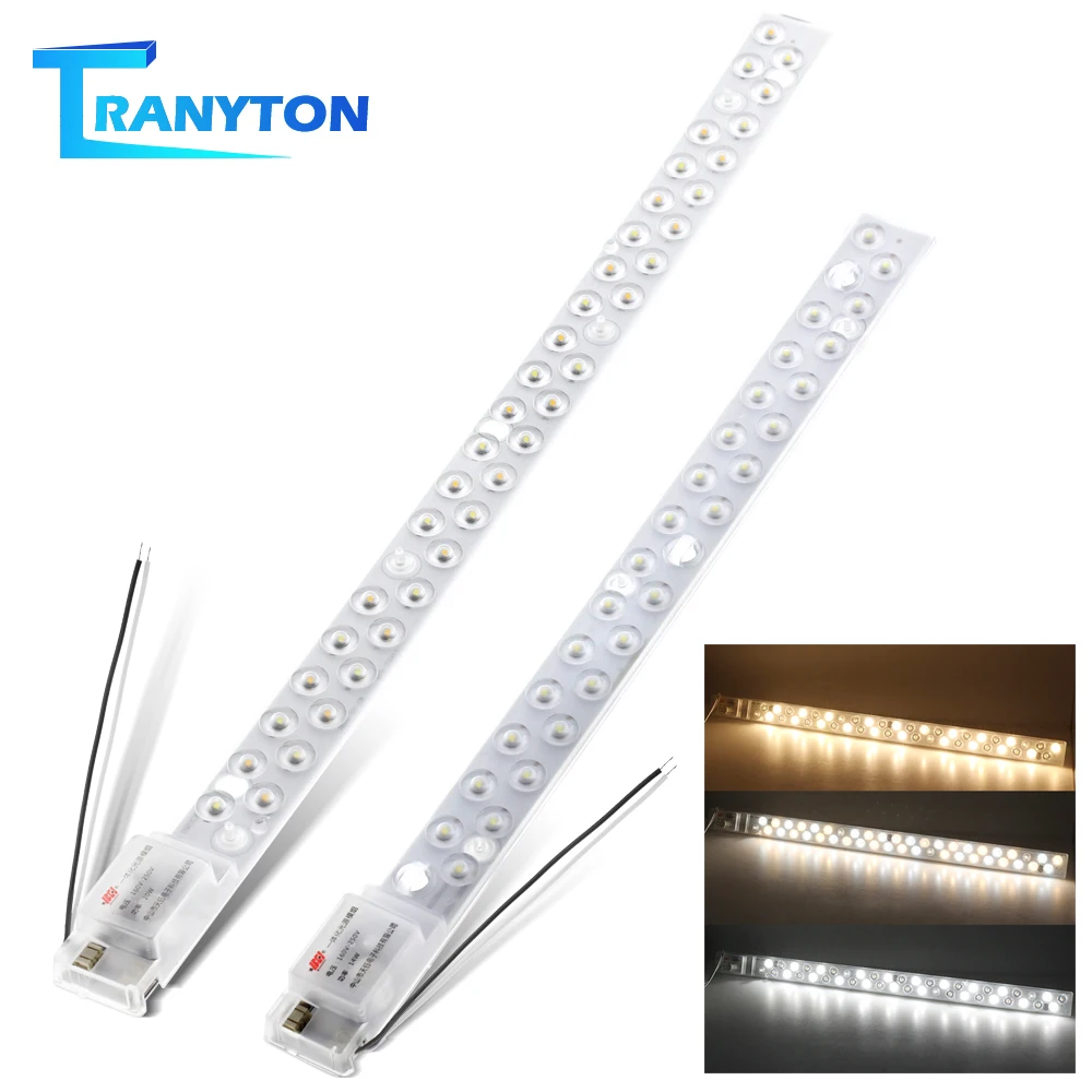 LED Lights 2835 SMD LED Tube AC220V Double Color Ceiling Lamp High Brightness LED Light Source with Power Driver+Magnetic Holder