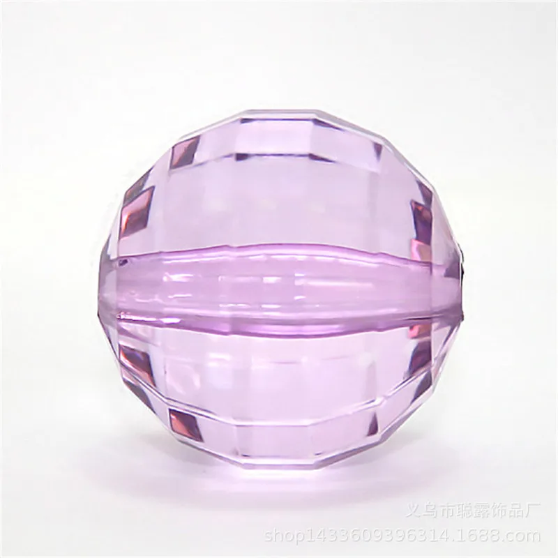 Colorful Acrylic Faceted Round Earth Ball Beads 6mm 8mm 10mm 12mm 14mm 16mm 18mm 20mm  Plastic Jewelry Necklace Bracelet Beading