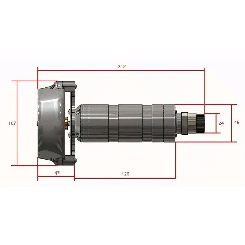 MI70E 500m Underwater Azimuth Thruster with Built-in Controller 6.5KG ROV RC Boat Submarine POD DC24V BLDC Motor Direct Drive