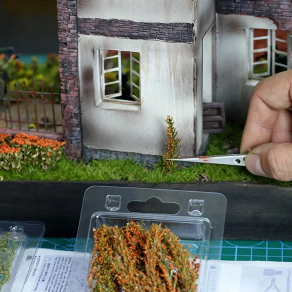 Mini shubs para cena militar DIY, modelo de grama de vegetação, simulação galhos, Diorama Kits, 1 caixa