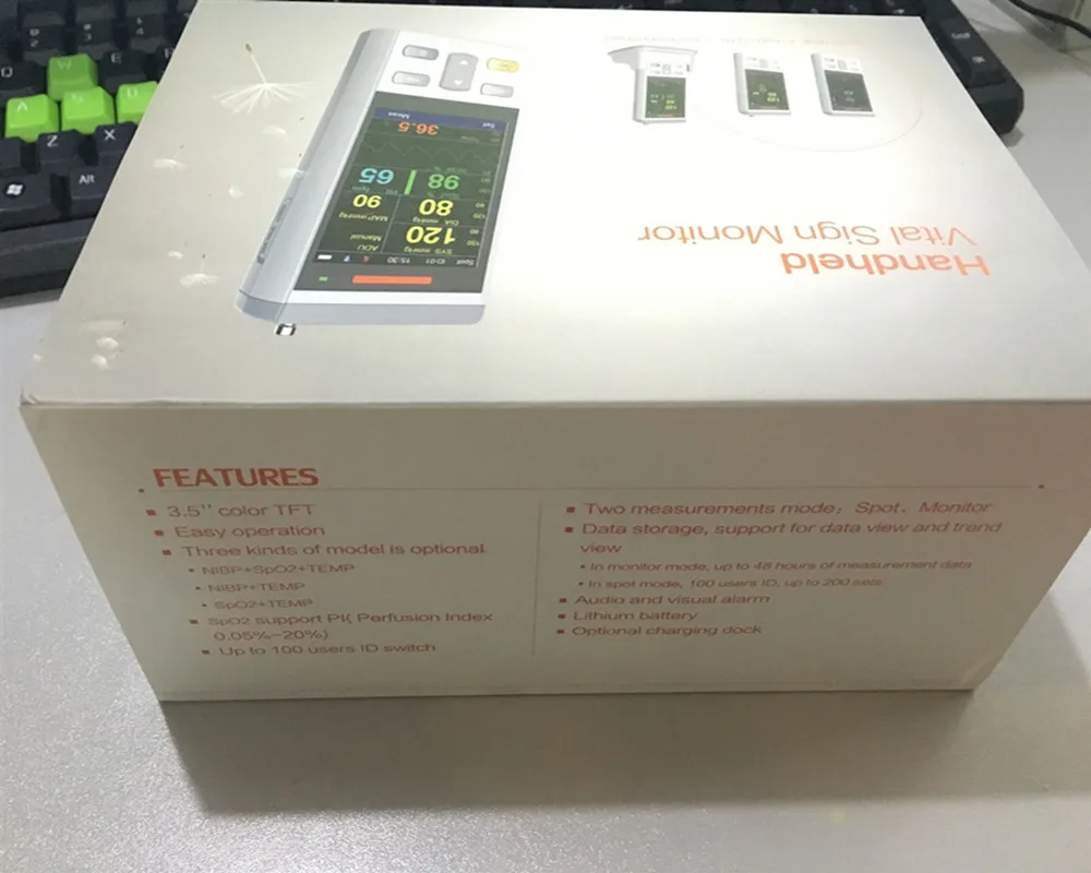 Imagem -03 - Handheld Oxímetro de Pulso para Animais Multi Parâmetros Vital Sign Monitor Pet Clinic Use Spo2 Temperatura