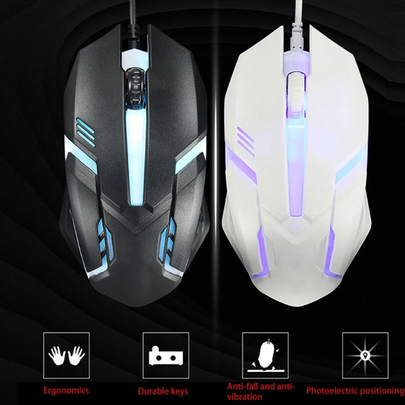 Ergonomic Wired Gaming Mouse Button LED 1000 DPI USB Computer Mouse Gamer Mice S1 Silent Mause With Backlight For PC Laptop