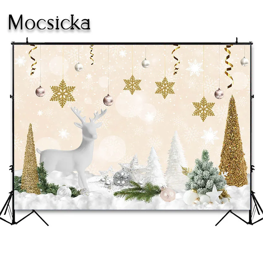 Mocsicka invierno Navidad fotografía telones de fondo Navidad pino decoraciones foto fondo para pastel Smash retrato sesión de fotos