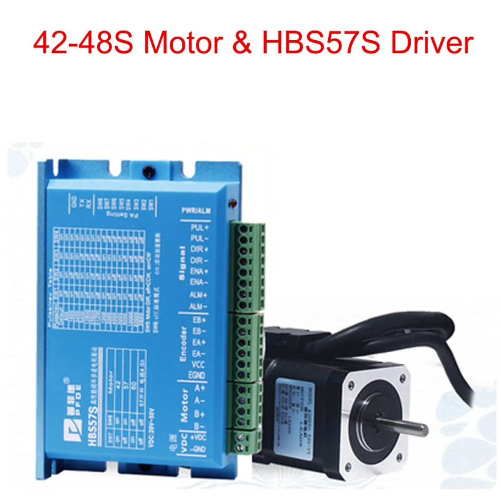 

DC Nema 42 Closed Loop Stepper Motor 0.55Nm 0.7Nm 2 Phase 2.3A 68mm Nema 42-48S Motor with HBS57S Driver Kit