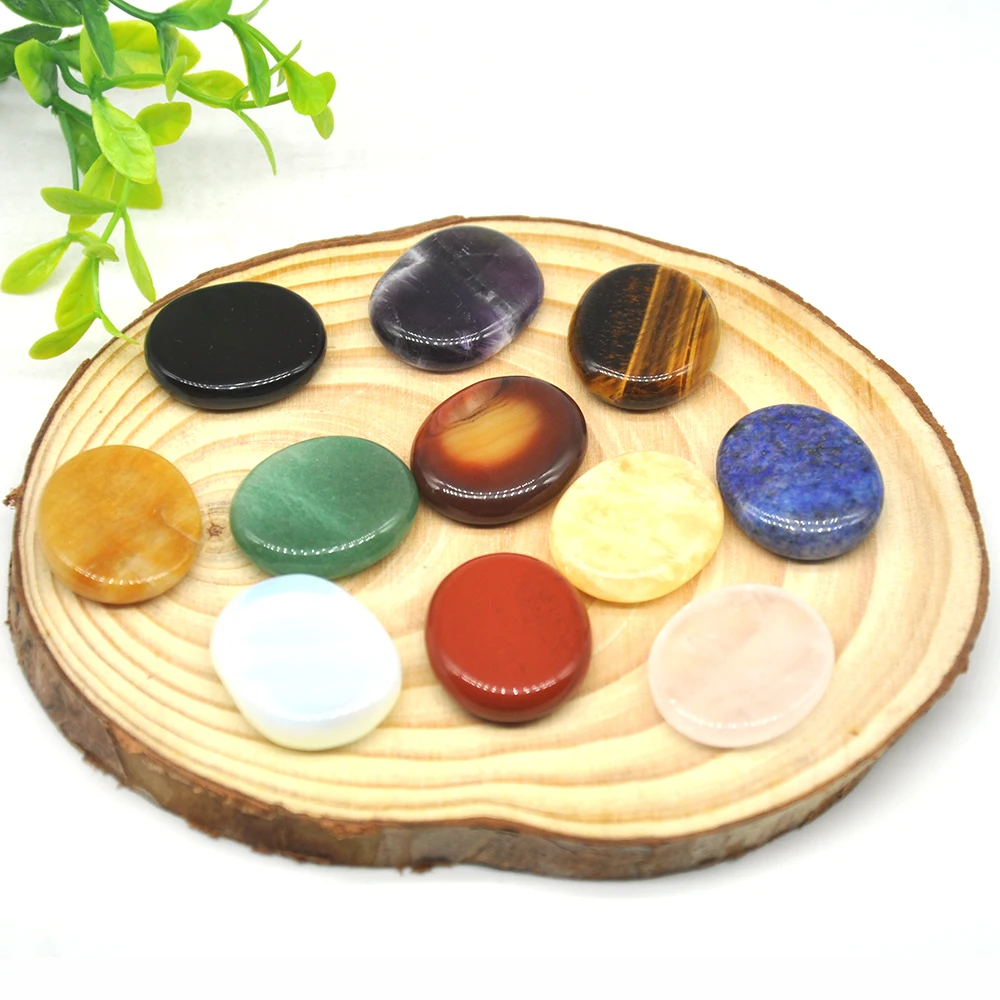 

Natural Amethyst Tiger Eye Worry Stone Thumb Massage Scraping Plate Pocket Palm Gemstone Mineral Healing Crystals Gua Sha Tools