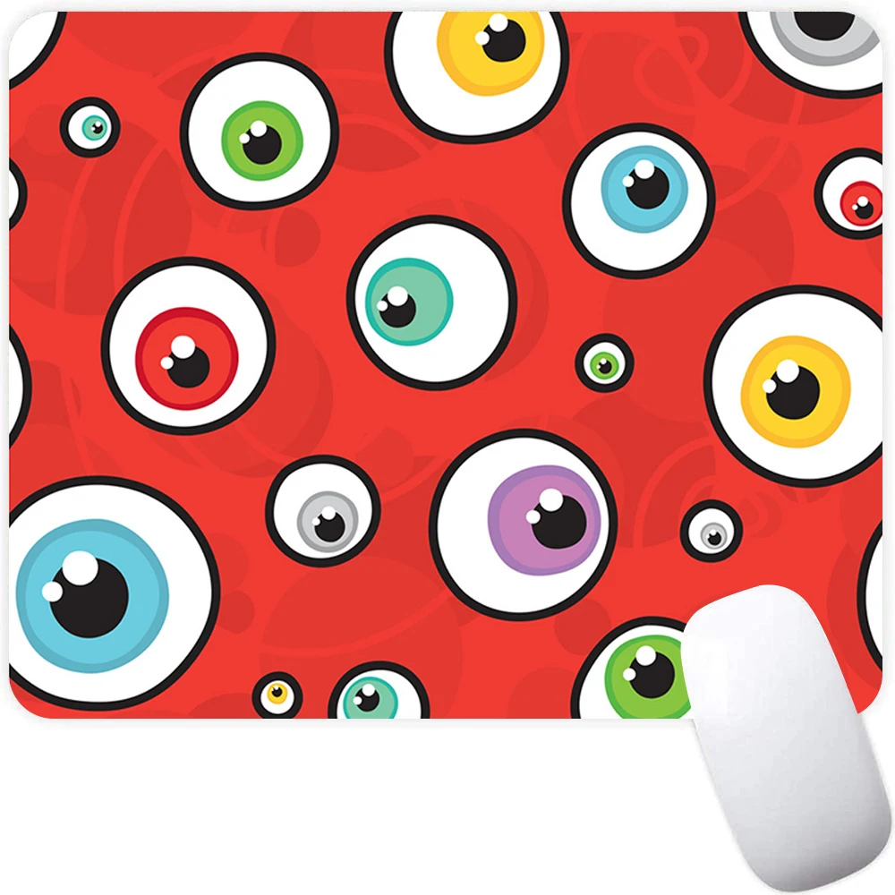 Аниме Evil Eyes Pattern Маленький игровой коврик для мыши Компьютерный офисный коврик для мыши ПК Геймер Коврик для мыши Ноутбук Коврик для клавиатуры Коврик для клавиатуры Настольный коврик