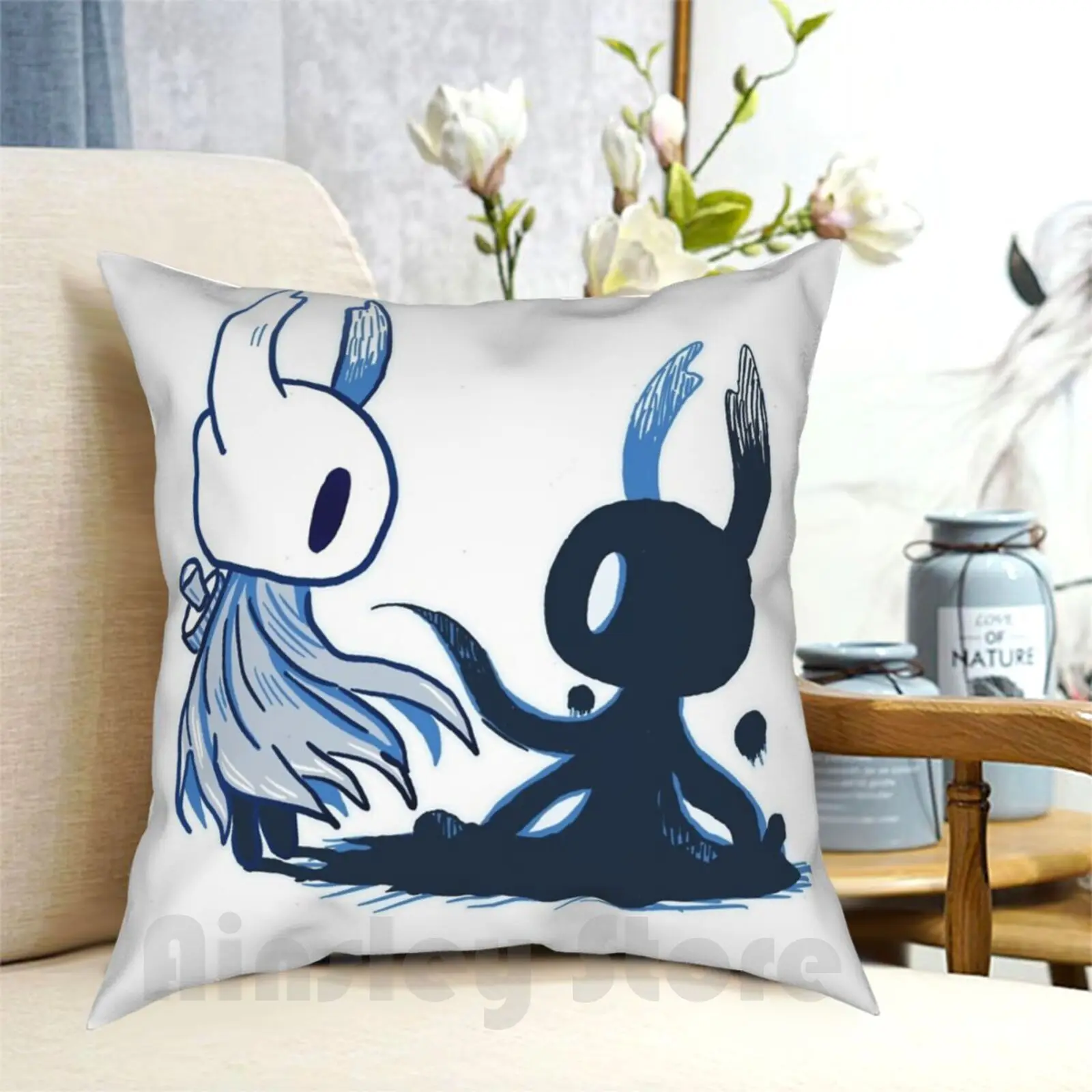

Hollow Knight Shade Pillow Case Printed Home Soft Throw Pillow Hollow Knight Hollowknight Indie Gamer Games Cool Blue