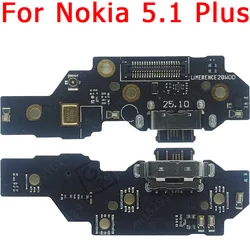 USB Charging Board For Nokia 5.1 Plus charging Port Flex Cable PCB Dock Connector Spare parts