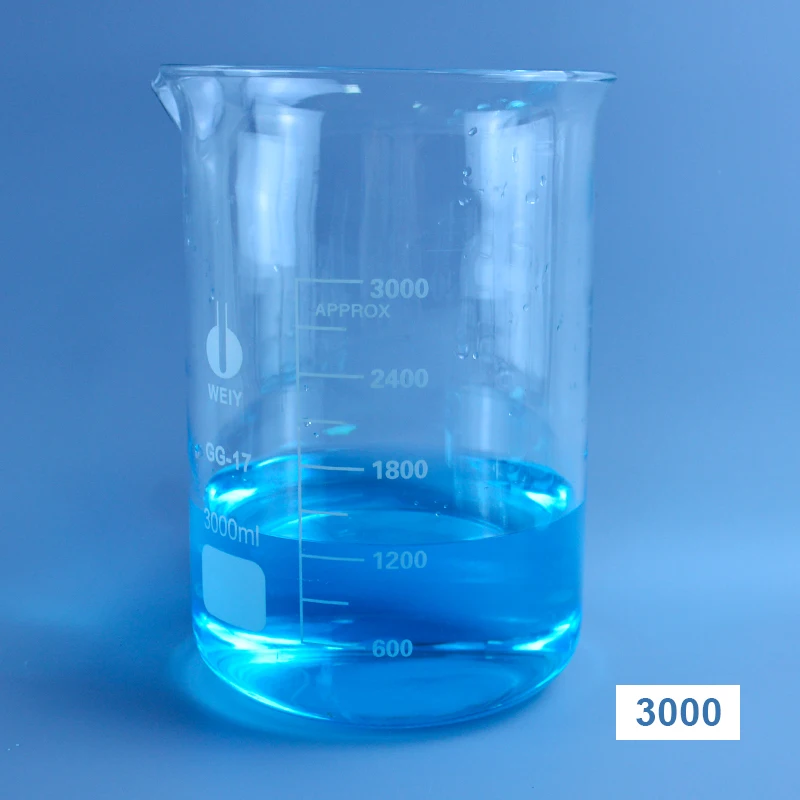 

3000ml Low Form Beaker Chemistry Laboratory Borosilicate Glass Transparent Beaker Thickened with spout 1PC