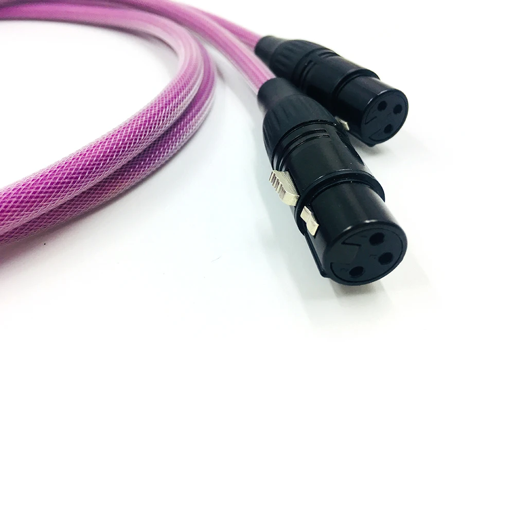 HIFI 2RCA Male to Dual XLR Female Audio Cable  Gold Plated plug 2RCA Male to XLR Female Interconnect Cable