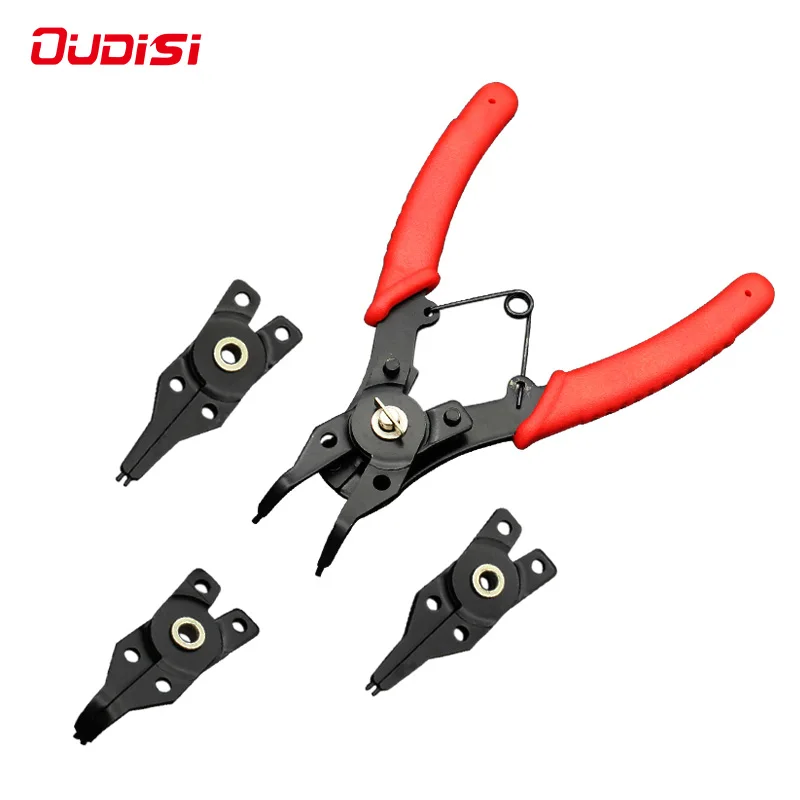 

OUDISI 4 in1 Circlip Pliers Set DIY Snap Ring Combination Retaining Clip Jewelry Pliers Internal External Ring Remover