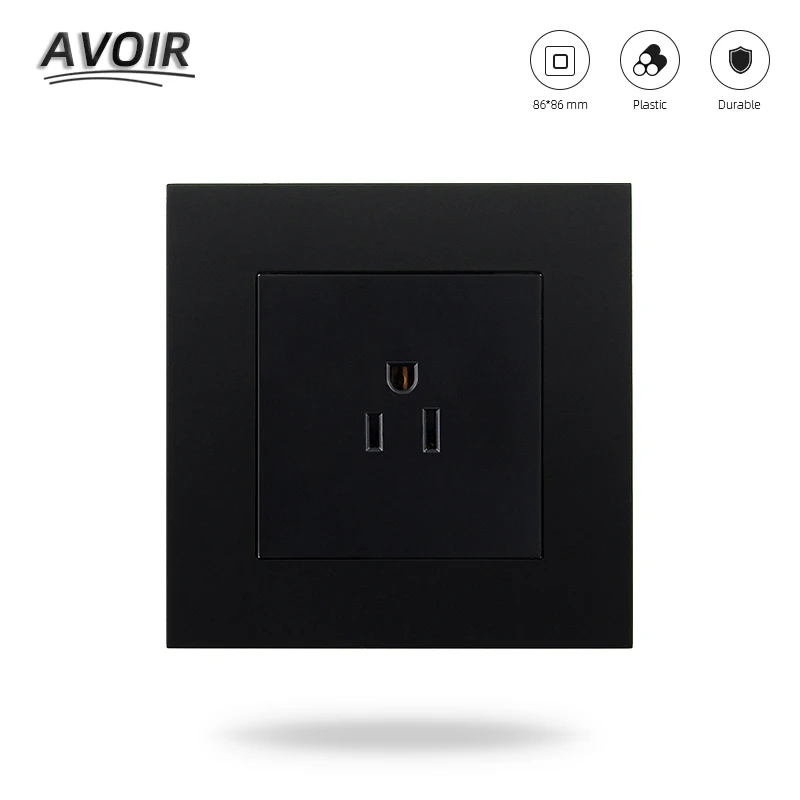 

Avoir USA Japan Standard Power Wall Socket PC Plastic Panel 15A Enchufe Plug and Socket 86mm*86mm Canada Mexico Outlet Plug