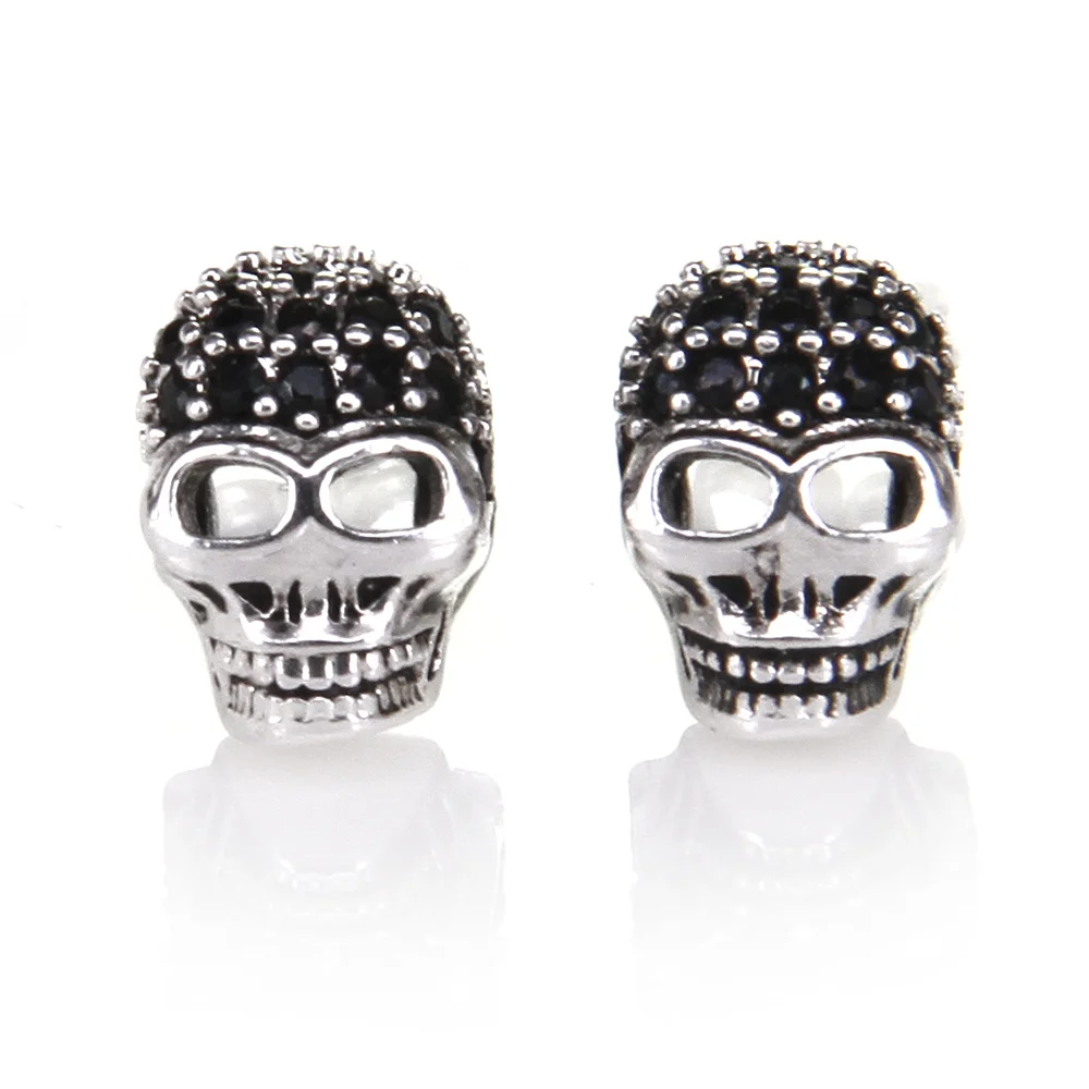 جمجمة توماس مع حلق مرصع بحجر الراين، مجوهرات على شكل قلب المتمردين الأوروبي للرجال والنساء TS-E45