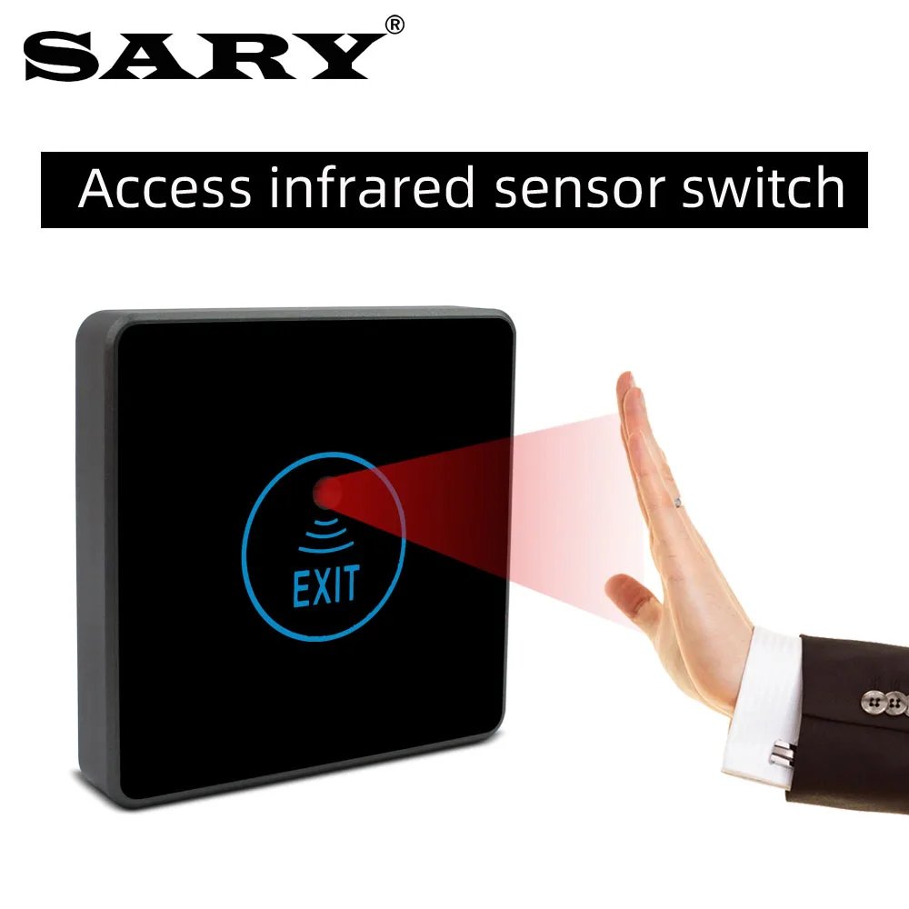 Access control infrared sensor Exit switch DC12Vself-resetting exit button Hospital non-contact door opening switch