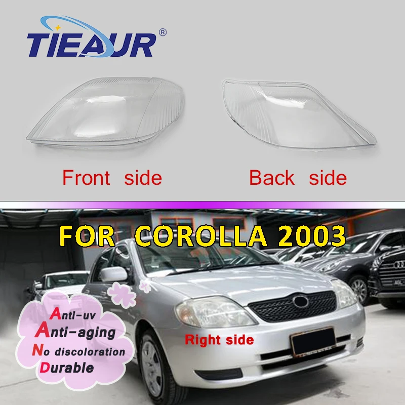 

Headlight Transparent Glass Lens Cover for Corolla US.Version 2003 Front Lampshade Headlamp Clear Shell Replacement Assembly DIY