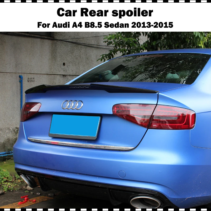 

Carbon fiber rear trunk spoiler lip For Audi A4 B9 sedan 2013 2014 2015 year A4 b8.5 M4 style spoiler wing (not fit sline S4)