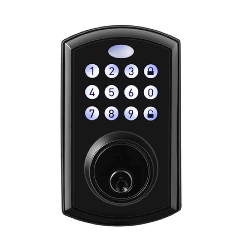 Tuya Wifi App Keypad Smart Lock  Password Key Unlock Electronic Lock Automatic Single Latch Smart US Deadbolt Lock With Keys