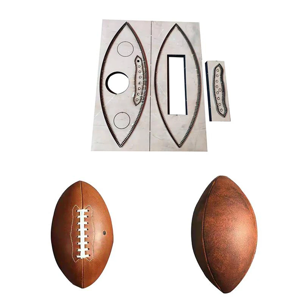 

DIY leather craft rugby football metal cutting dies hollowed puncher 3pcs/set