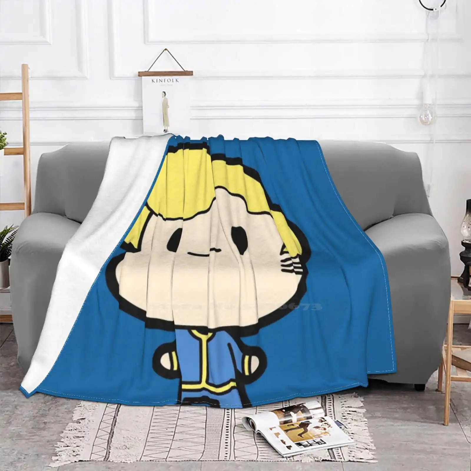 Chibi Boy Super Warm Soft Blankets Throw On Sofa / Bed / Travel Boy New Vegas New Vegas 3 4 76 Rpg Fps Pc Gaming Console Ps4