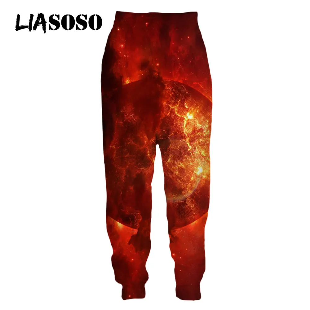 LIASOSO 3D Print Universe Hot Galaxy Jogging Sport Pants Men Women Breathable Clothing Trendy Oversized Sweatpants Streetwear