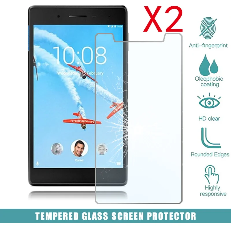 2Pcs Tablet Tempered Glass Screen Protector Cover for Lenovo Tab 7 Essential Anti-Vibration and Anti-Scratch Tempered Film