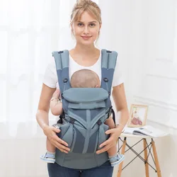 2022 Cool Air 360 All-Position Baby Carrier for Newborn to Toddler with Lumbar Support & Cool Air Mesh (7-45 Lb)