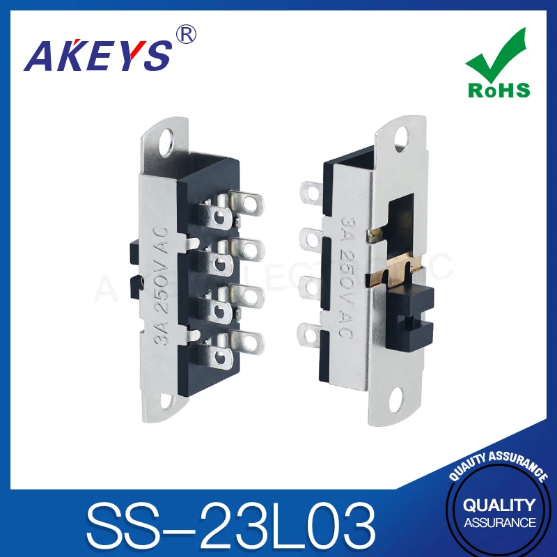 SS-23L03 Three-step Dial Switch Double-row 8-foot 3-step Household Appliances Slide Large Current