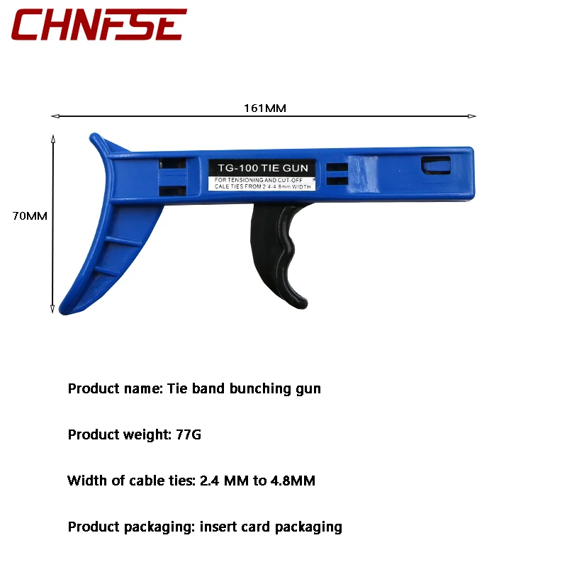 Cable tie fastening tool manual tensioning nylon tie tool tg-100 plastic tie locking fixture, with complete external packaging