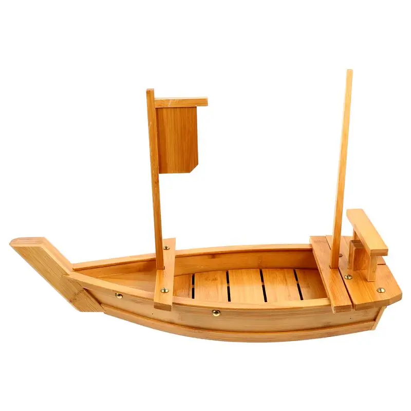 

Бамбуковый поднос для суши, японская кухня, искусственный сухой ледовый катер, поднос для сашими, японская кухня, деревянная лодка для суши, бамбуковый инструмент для суши