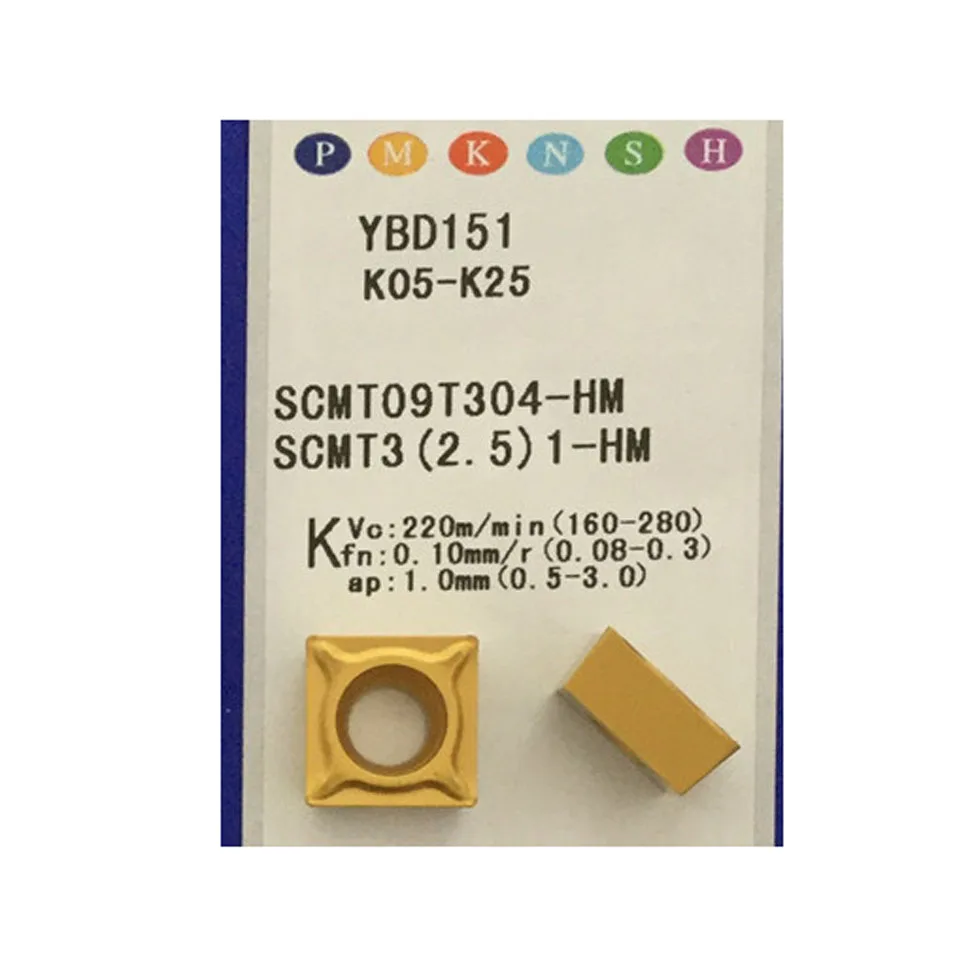 SCMT inserti di alta qualità SCMT09T304 scscmt120404 SCMT120408-hm-hr YBD102 YBD151 YBD152 utensile per tornio CNC in ghisa