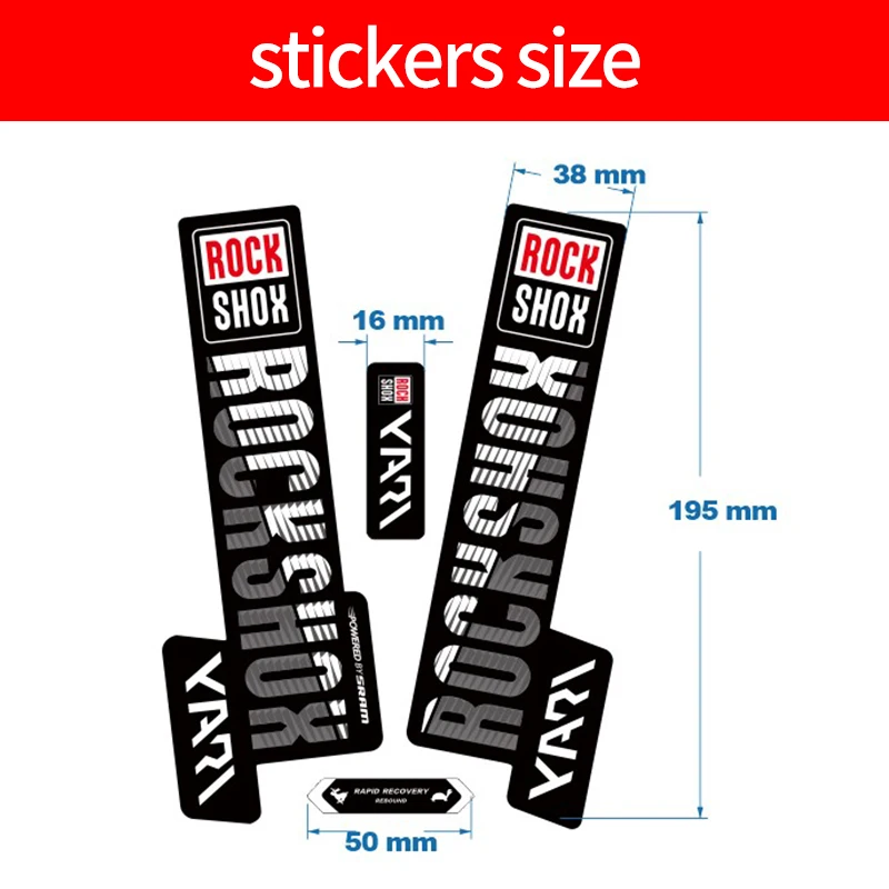 ROCKSHOX YARI MTB Front Fork Sticker Bicycle Color Change Decal Bicycle Accessories