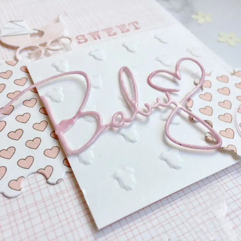 Nemluvně kov stříhání zemře vzorníku scrapbooking DIY hudební album náznak papír karta razicí dekorace řemeslo nový zemře pro 2020