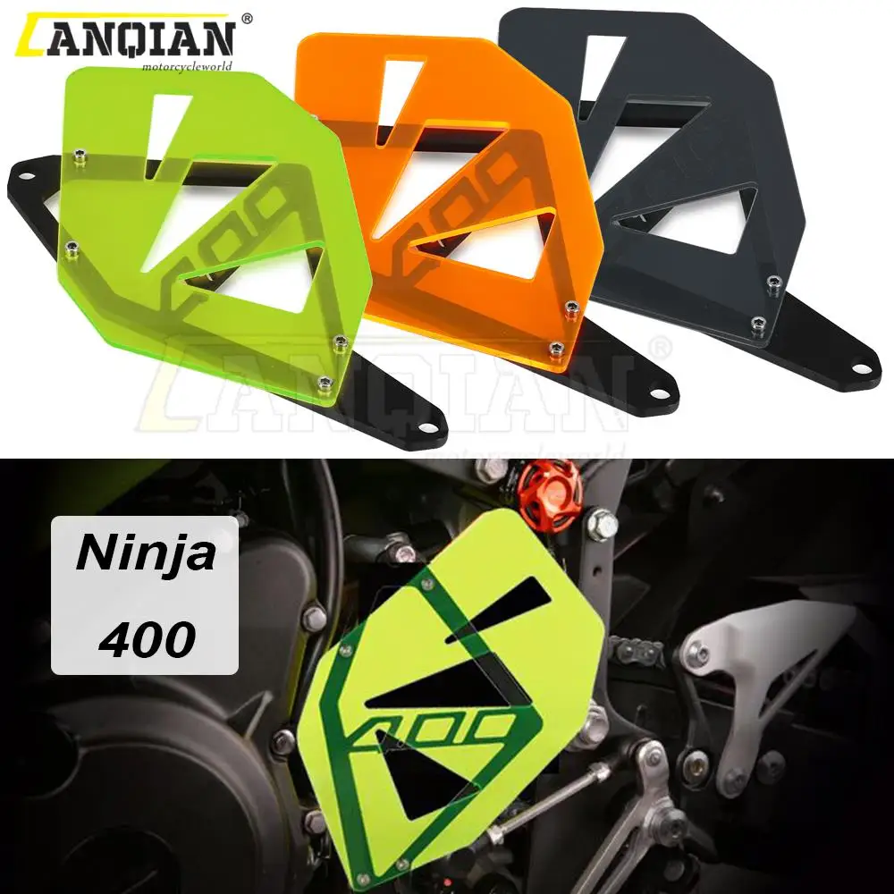 

Ninja 400 Motorcycle Accessories Front Sprocket Cover For KAWASAKI NINJA400 2018 2019 2020 2021 Chain Guard Crash Protector