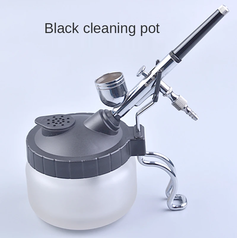 

Airbrush Washing Tool Set Clean Pot Air Brush Pen Holder Paint Cleaning Jar Bottle Needle Nozzle Spray Machine Wash Tools