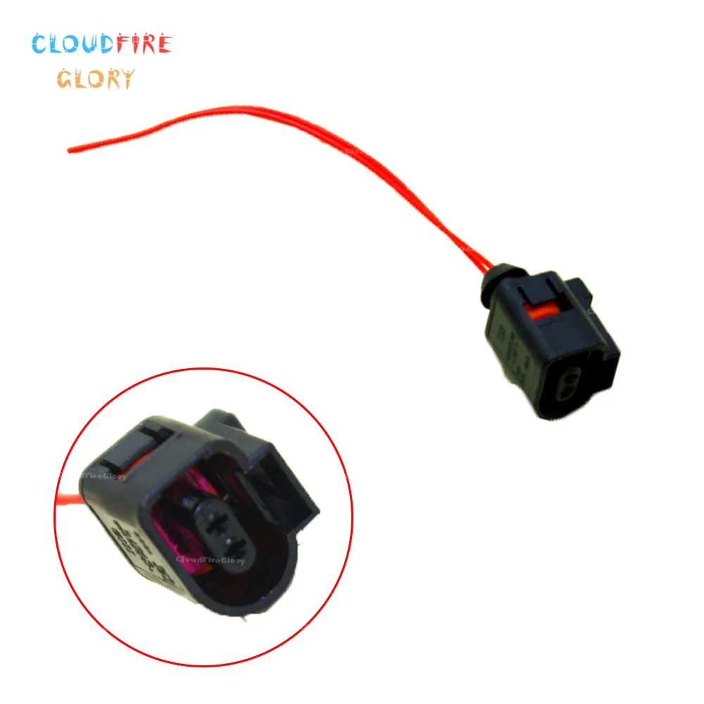 Cloudfireglowry 1j0973702 1j0 973 702 arnés conector de enchufe de 2 Pines para Jetta 2013 para A3 2011 2012 A4