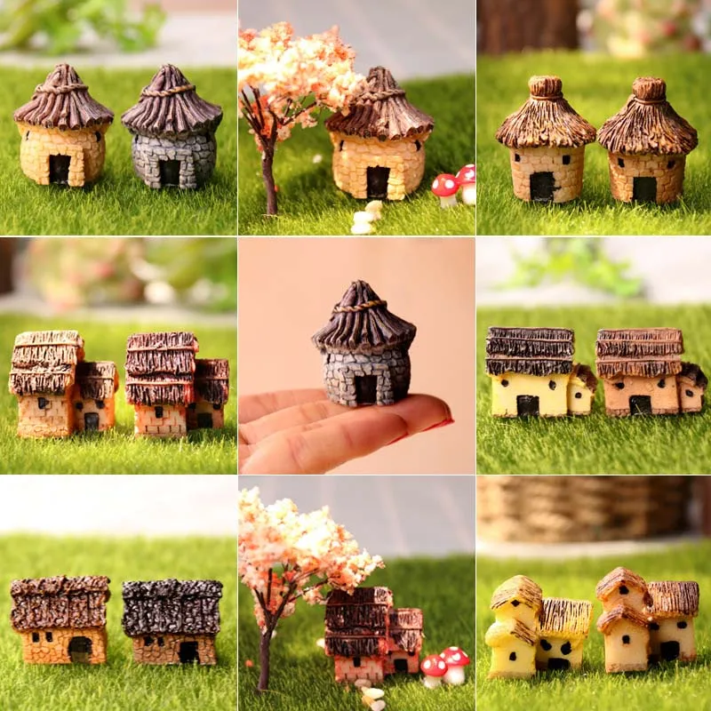 Vintage Decorative Water Fountains Interiors Mini House Fairy Garden Miniatures/Terrarium Fish Tank Pet Home Decor Ornaments DIY