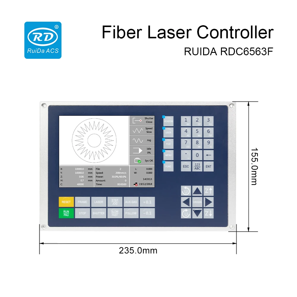 Ruida RDC6563F Fiber Laser Controller Card System Laser Control Panel for Fiber Laser Engraving Cutting Machine