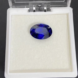 Blue Oval Cut Sapphire 4x6mm-10x12mm Lab Created Loose Jewelry Gemstones