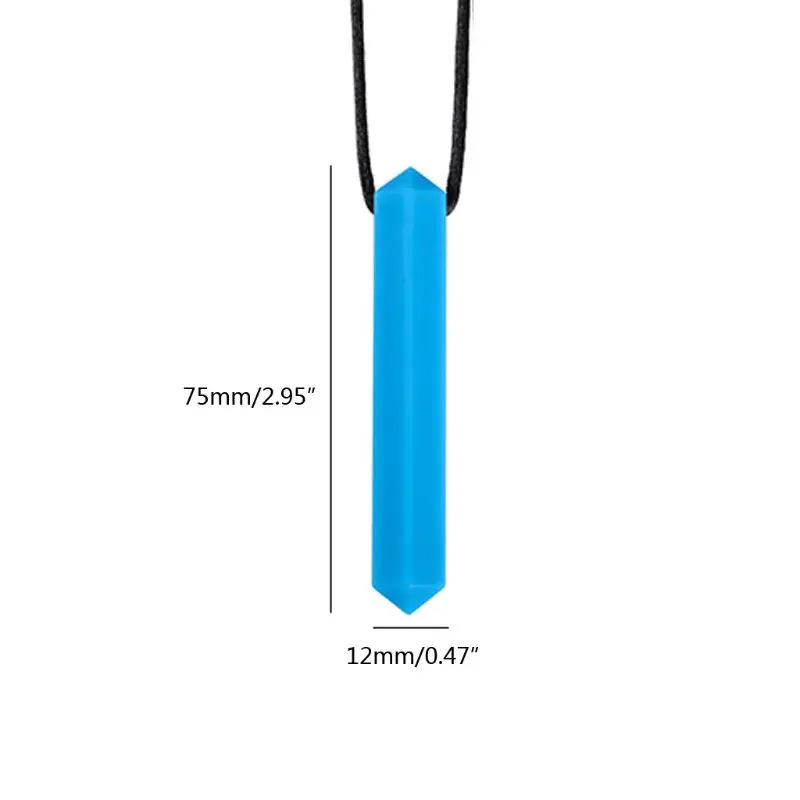 Collier de dentition de Crayon sensoriel-meilleurs outils pour l'autisme et la dentition des enfants jouets à mâcher en Silicone pendentif à mâcher pour garçons et filles