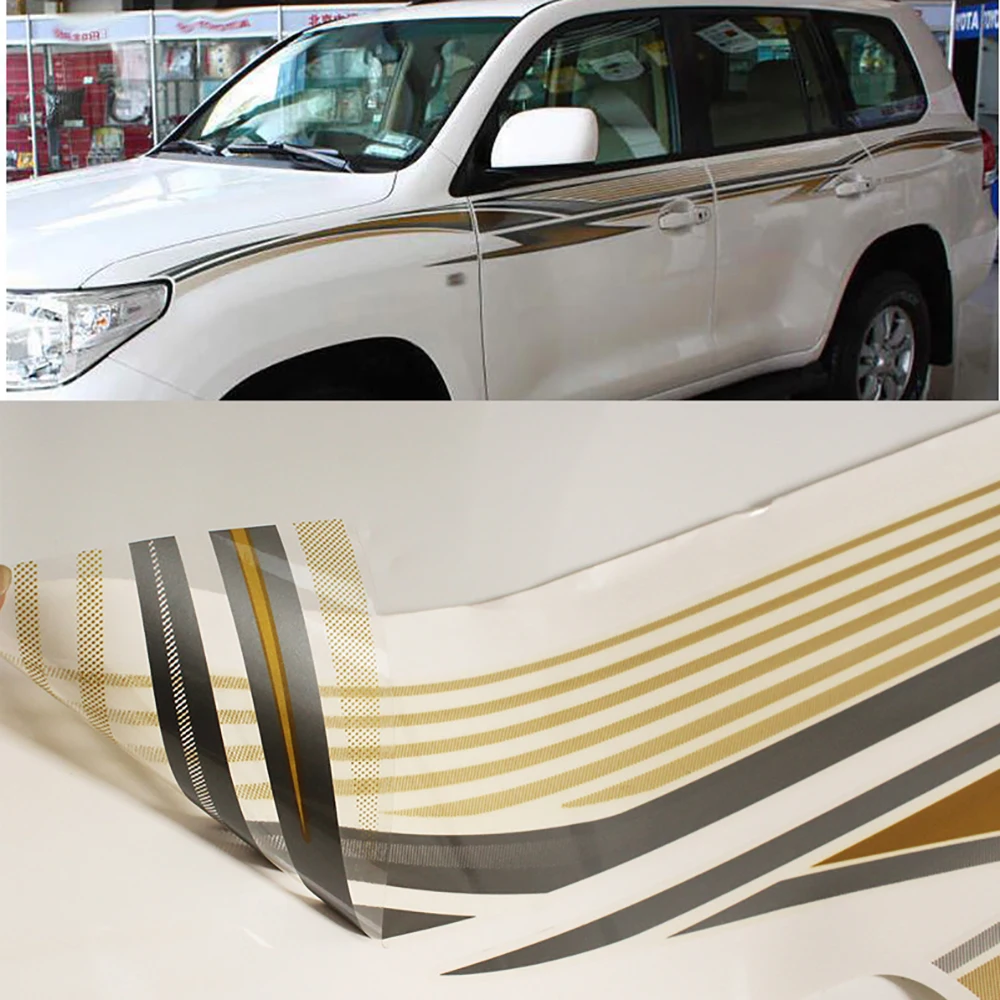 For Toyota Land Cruiser 200 2008-2015 Colorful Car Side Door Body Decal Sticker Cover Waterproof Body Film Cover Car Styling