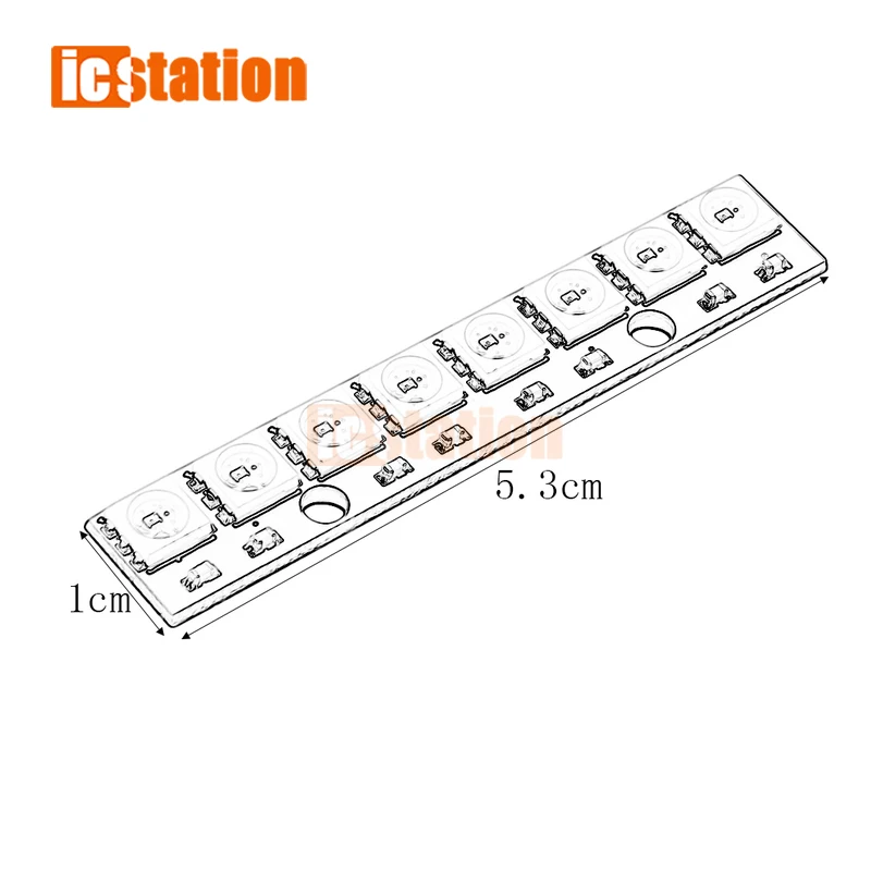Лидер продаж, 1 шт. WS2812 5050 RGB светодиодная плата модуля драйвера светодиодный Светодиодная лента