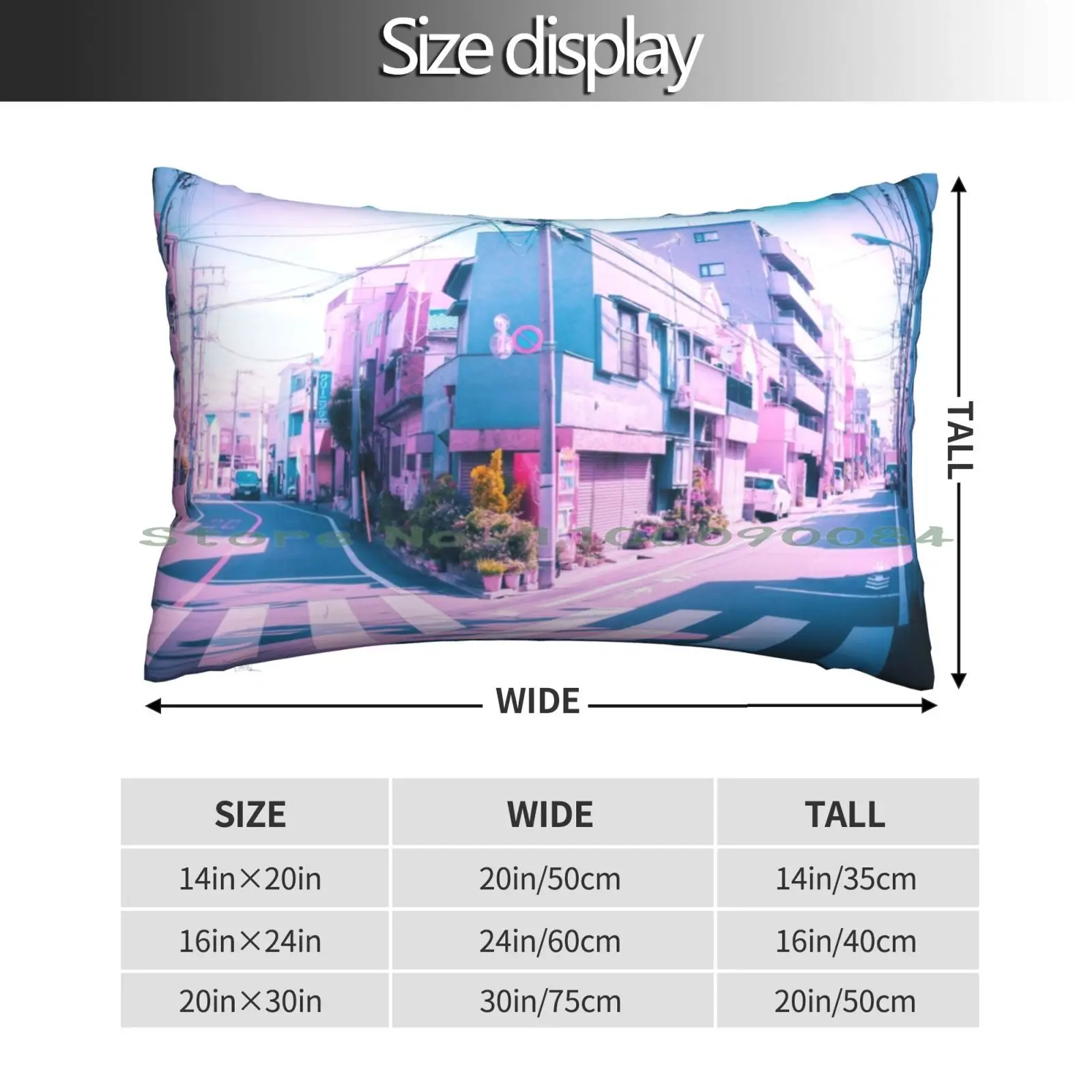 Anime In Real Life Summer Day In Tokyo Residential Area Pillow Case 20x30 50*75 Sofa Bedroom Skies Travel 90s Sunset Film Sky