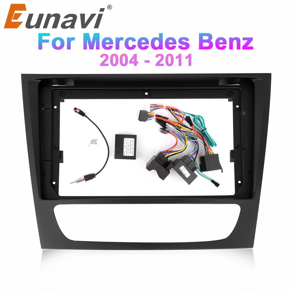 

Eunavi 2din Car Radio Multimedia Player Frame for Mercedes Benze E/CLS class 2002-2010 audio panel frame GPS car radio stestereo