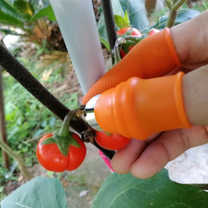 ガーデン親指カッター指ツール工場野菜ピッキングデバイスの庭収穫植物剪定鋏園芸ツール